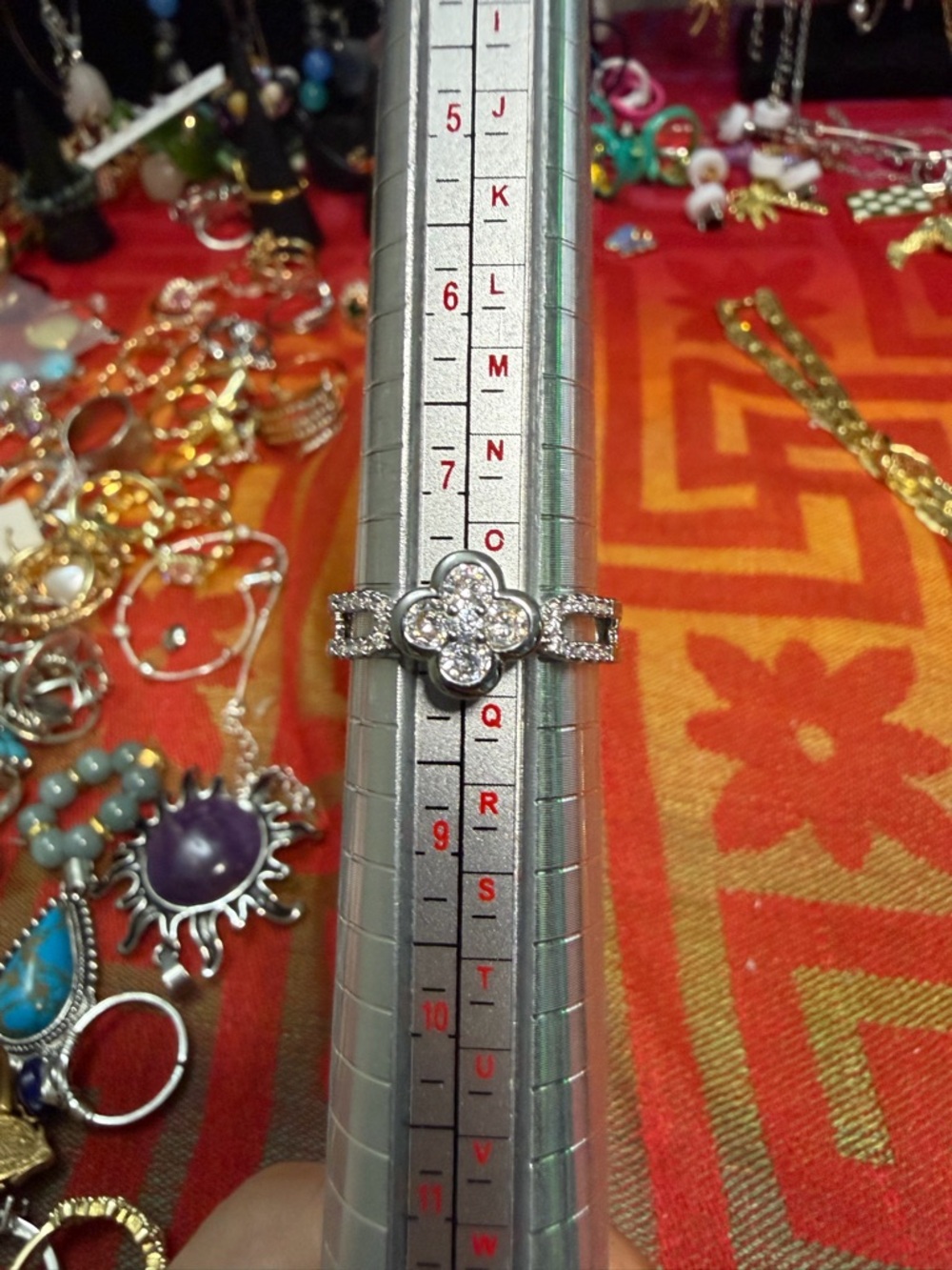 Silver Floral Cluster CZ Ring - Women's Fashion Jewelry